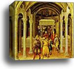 A Miracle of St. Nicholas. From the predella of the Quaratesi triptych from San Niccolo, Florence by Gentile Da Fabriano, Canvas Print