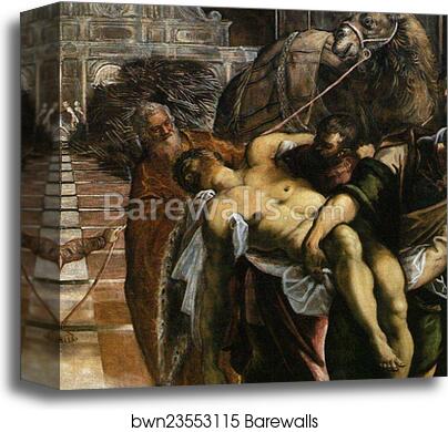 Translation of the Body of St. Mark. Detail by Jacopo Robusti, Called Tintoretto, Canvas Print