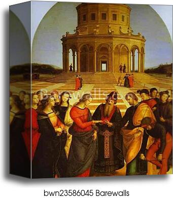 Marriage of the Virgin by Raphael, Canvas Print