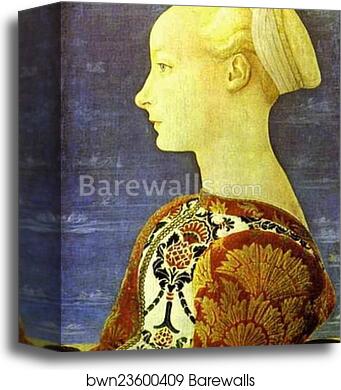 Portrait of a Young Woman by Domenico Veneziano, Canvas Print