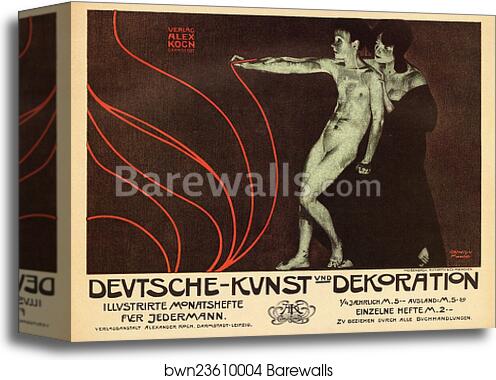 La revue illustrée mensuelle "Deutsche-Kunst und Dekoration" by Josef Rudolf Witzel, Canvas Print
