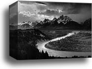 Ansel Adams The Tetons and the Snake River (1942) Grand Teton National Park, Wyoming. National Archives and Records Administration, Records of the National Park Service by Ansel Adams (1902-1984), Canvas Print