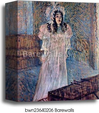 Miss May Belfort by Henri De Toulouse-Lautrec, Canvas Print