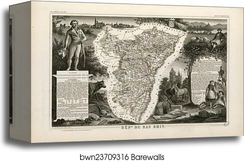 Dépt. du Bas Rhin (région du nord-est) by Victor Jules Levasseur, Canvas Print Dépt. du Bas Rhin (région du nord-est) by Victor Jules Levasseur, Canvas Print