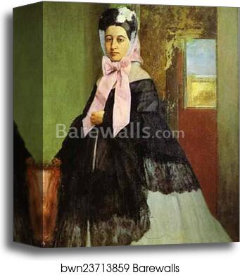 Portrait of Marguerite de Gas, the Artist's Sister by Edgar Degas, Canvas Print