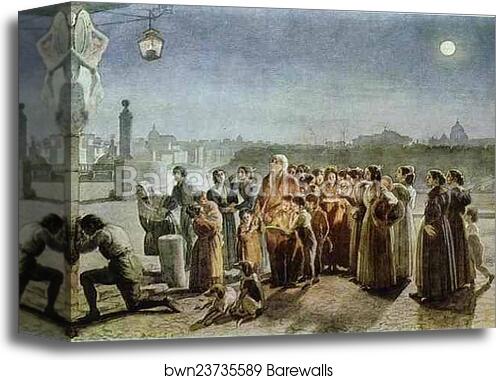 Ave Maria (Hail Mary) by Alexander Ivanov, Canvas Print