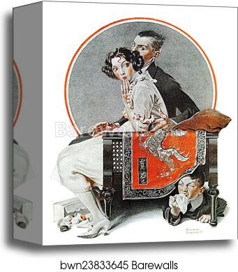 Sneezing Spy by Norman Rockwell, Canvas Print