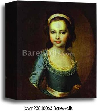 Portrait of Countess Anna Vorontsova as a Child by Dmitry Levitzky, Canvas Print
