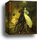 Rider. Portrait of Giovanina and Amacilia Pacini, the Foster Children of Countess Yu. P. Samoilova by Karl Brulloff, Canvas Print