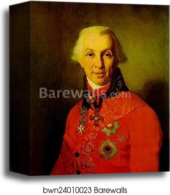 Portrait of G. R. Derzhavin by Vladimir Borovikovsky, Canvas Print
