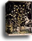 Devil watering tree of sins and skeleton about to chop it down. Caption: The Tree of Death – The Sinner. "But a corrupt tree bringeth forth evil fruit." (Matt. VII 17). "Cut it down; why cumbereth it the ground?" (Luke XIII 7) by Currier & Ives, Canvas Print