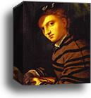 Portrait of a Young Man with a Book by Lorenzo Lotto, Canvas Print