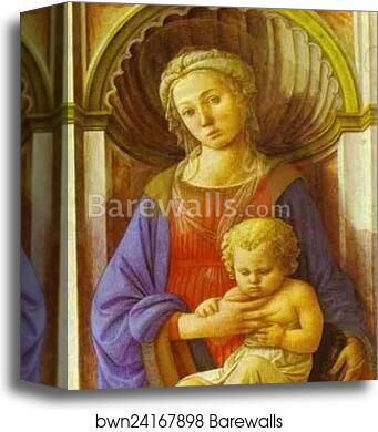 Madonna and Child by Fra Filippo Lippi, Canvas Print