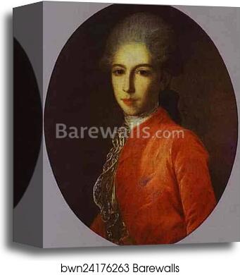 Portrait of Prince Ivan Bariatinsky as a Youth by Fedor Rokotov, Canvas Print