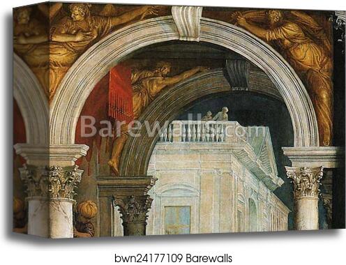 Feast in the House of Levi. Detail by Paolo Veronese, Canvas Print