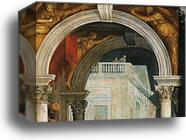 Feast in the House of Levi. Detail by Paolo Veronese, Canvas Print