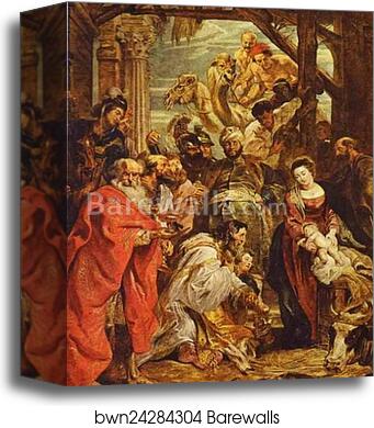 Adoration of the Magi by Peter Paul Rubens, Canvas Print
