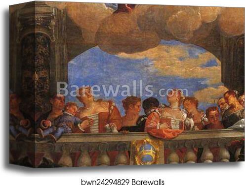 Triumph of Venice. Detail by Paolo Veronese, Canvas Print