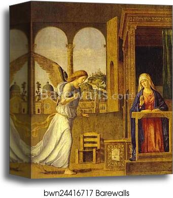 Annunciation by Giovanni Battista Cima, Called Cima Da Conegliano, Canvas Print Annunciation by Giovanni Battista Cima, Called Cima Da Conegliano, Canvas Print