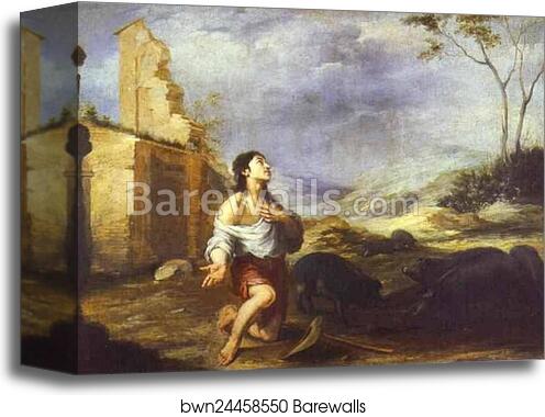 The Prodigal Son Feeding Swine by Bartolomé Esteban Murillo, Canvas Print The Prodigal Son Feeding Swine by Bartolomé Esteban Murillo, Canvas Print