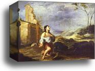 The Prodigal Son Feeding Swine by Bartolomé Esteban Murillo, Canvas Print