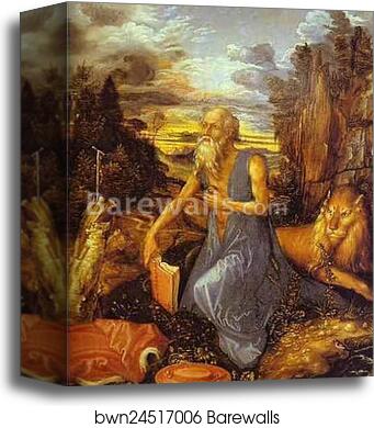 St. Jerome in the Wilderness by Albrecht Dürer, Canvas Print