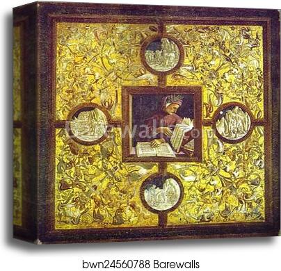 Dante with Scenes from the Divine Comedy by Luca Signorelli, Canvas Print Dante with Scenes from the Divine Comedy by Luca Signorelli, Canvas Print