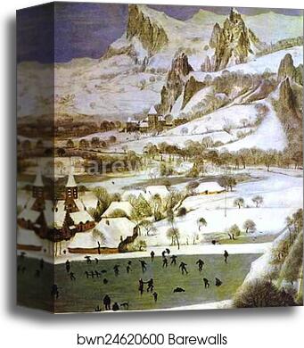 The Hunters in the Snow (January). Detail by Pieter Bruegel The Elder, Canvas Print The Hunters in the Snow (January). Detail by Pieter Bruegel The Elder, Canvas Print