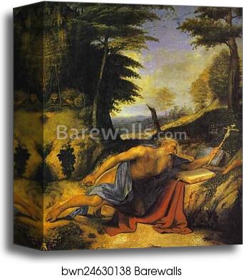 St. Jerome in the Desert by Lorenzo Lotto, Canvas Print