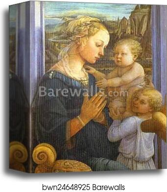Madonna and Child with Angels by Fra Filippo Lippi, Canvas Print