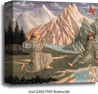 St. Francis Receiving the Stigmata by Domenico Veneziano, Canvas Print