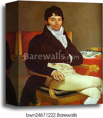 Portrait of Monsieur Rivière by Jean-Auguste-Dominique Ingres, Canvas Print