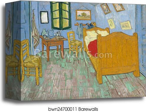 The bedroom by Vincent Van Gogh, Canvas Print