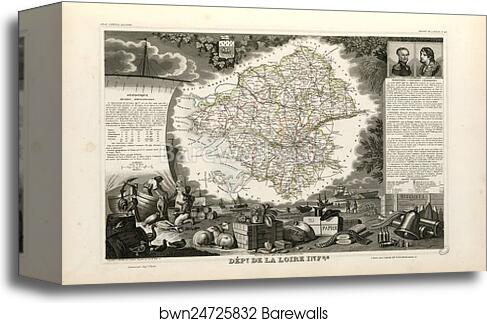 Dépt. de la Loire Inférieure (région de l'ouest) by Victor Jules Levasseur, Canvas Print