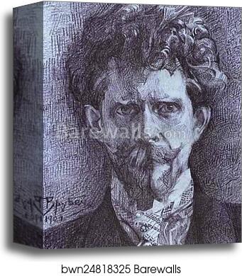 Portrait of Psychiatrist Fiodor Usoltsev, the Artist's Doctor by Mikhail Vrubel, Canvas Print