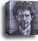 Portrait of Psychiatrist Fiodor Usoltsev, the Artist's Doctor by Mikhail Vrubel, Canvas Print