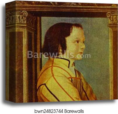 Portrait of a Boy with Chestnut Hair by Ambrosius Holbein, Canvas Print Portrait of a Boy with Chestnut Hair by Ambrosius Holbein, Canvas Print