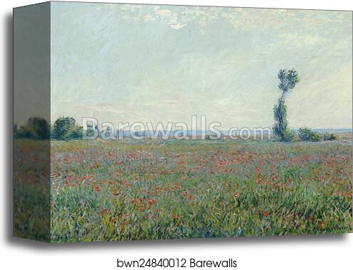 Poppy Field by Claude Monet, Canvas Print