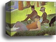 A Sunday on La Grande Jatte. Detail by Georges Seurat, Canvas Print