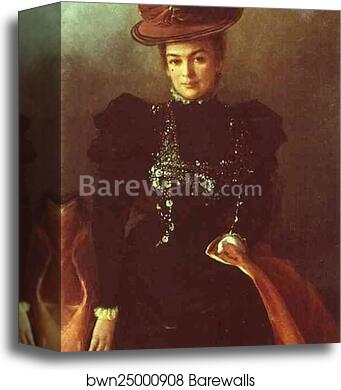 Portrait of an Unknown Woman by Ivan Kramskoy, Canvas Print