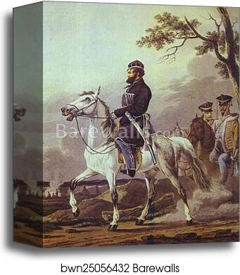 Portrait of Denis Davydov by Alexander Orlowski, Canvas Print