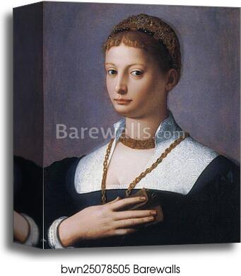 Portrait of a Young Woman by Agnolo Bronzino, Canvas Print