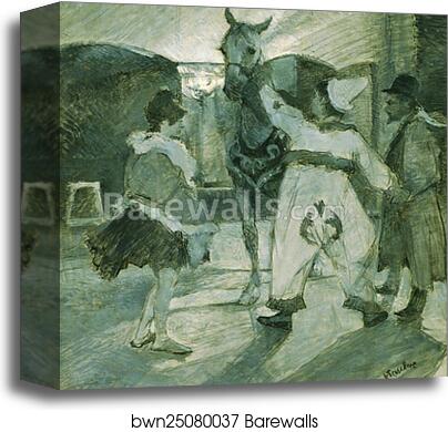 In the Wings at the Circus by Henri De Toulouse-Lautrec, Canvas Print