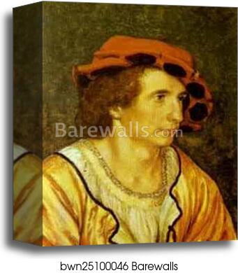 Portrait of a Young Man by Hans Holbein The Younger, Canvas Print