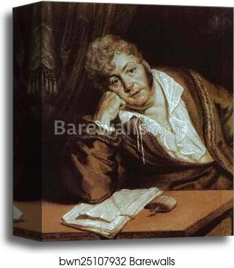 Portrait of A. V. Davydov by Orest Kiprensky, Canvas Print
