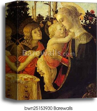 The Virgin and Child with John the Baptist by Alessandro Botticelli, Canvas Print