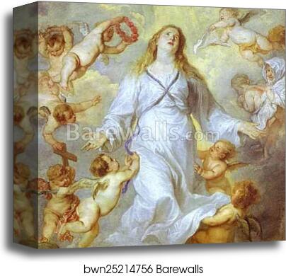 The Assumption of the Virgin by Sir Anthony Van Dyck, Canvas Print
