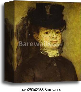 Portrait of Mme. Darras by Pierre-Auguste Renoir, Canvas Print