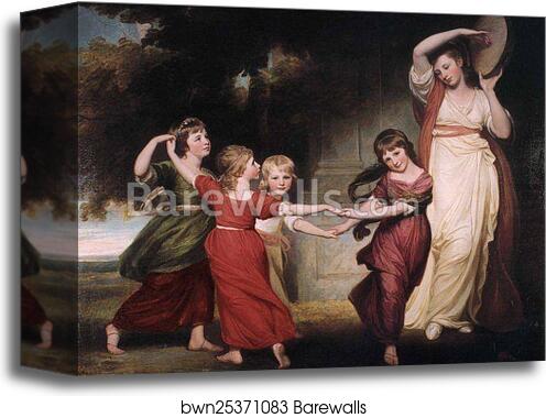 The Levenson-Gower Children by George Romney, Canvas Print The Levenson-Gower Children by George Romney, Canvas Print