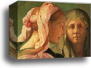 The Visitation. Detail by Jacopo Carrucci, Known As Pontormo, Canvas Print